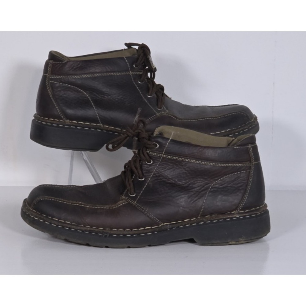 Clarks Mens Ankle Boot 12M Brown Leather